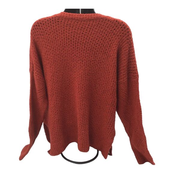 Cupcakes and Cashmere Women’s Small Orange Sweater VNeck Pullover NWOT Fall Cozy - Picture 10 of 13